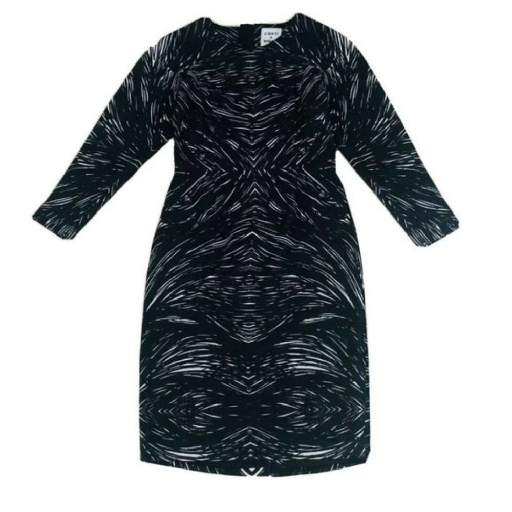 CBKD x BNKR Womens Dress Size Medium 10 12 Stretch Black White Back Cut Out